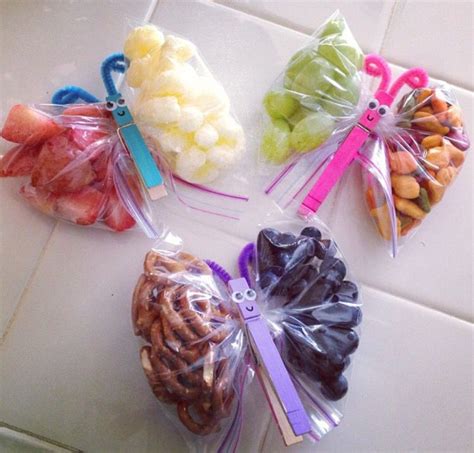 Cute And Healthy Snacks For Kids Butterfly Snack Bags