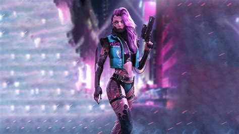 Cyberpunk Girl Sci Fi 4k Cyberpunk 2077 Wallpaper Phone 3840x2160 Download Hd