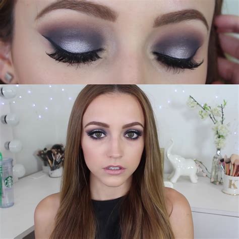Navy Blue And Silver Smokey Eye Makeup Tutorial With Images Silver