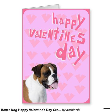 Boxer Dog Happy Valentines Day Greeting Card Zazzle Happy