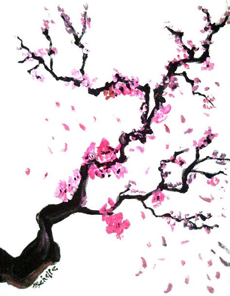 Cherry Blossom Drawing Wallpaper At Getdrawings Free Download