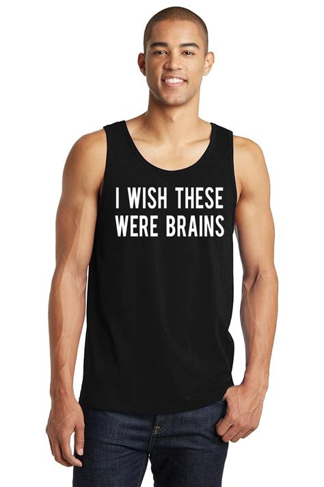 Mens I Wish These Were Brains Tank Top Boobs Rude Girlfriend Wife Ebay