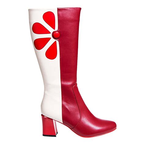 Banned Strawberry Fields Forever Boots Burgundycream Cream Boots