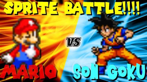 Mario Vs Goku Parte 1 Batalla Con Sprites Youtube