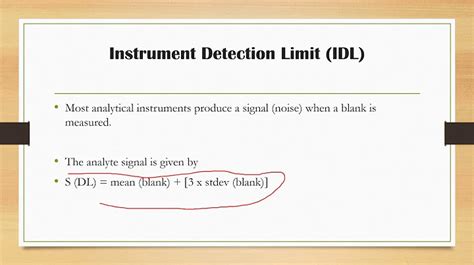 Solved How To Calculate The Detection Limit 9to5science