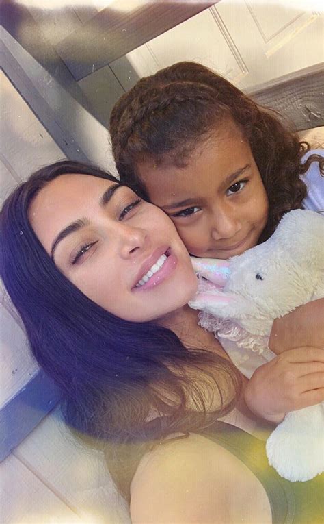 Kim Kardashian Grins And Cuddles North West In Post B Day Selfie E News