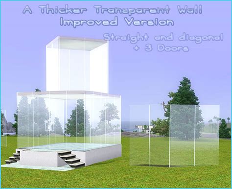Mod The Sims An Improved Thicker Transparent Wall
