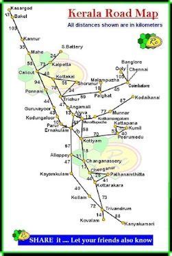 Find detailed information on rail network map of madhya pradesh. Kerala road map with distances | Kerala, Map