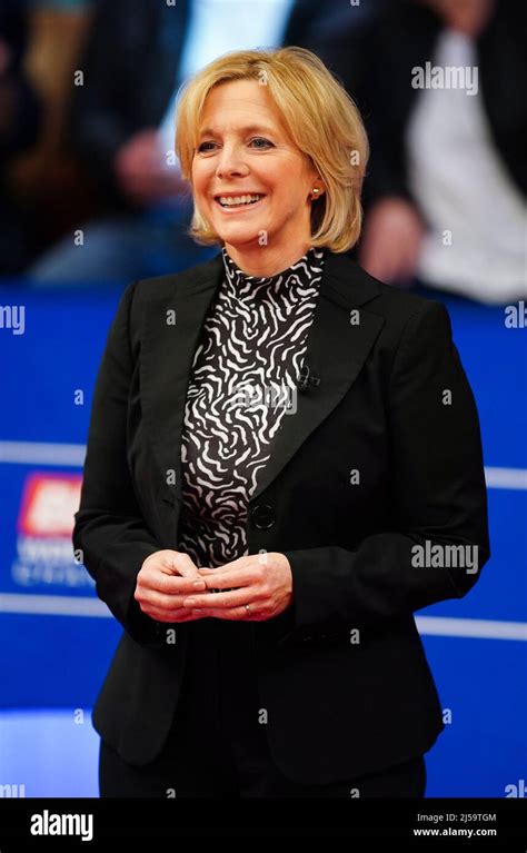 Bbc Presenter Hazel Irvine During Day Six Of The Betfred World Snooker