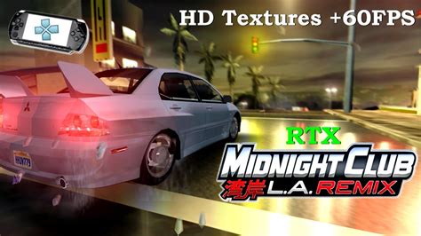 Midnight Club La Remix ~hd Textures And Reshade Rt Ppsspp 4k 60fps