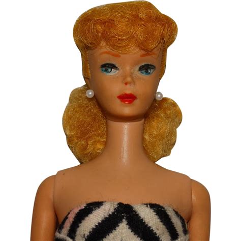 Vintage Blonde #5 Ponytail Barbie Doll w/Original Top Knot from ...