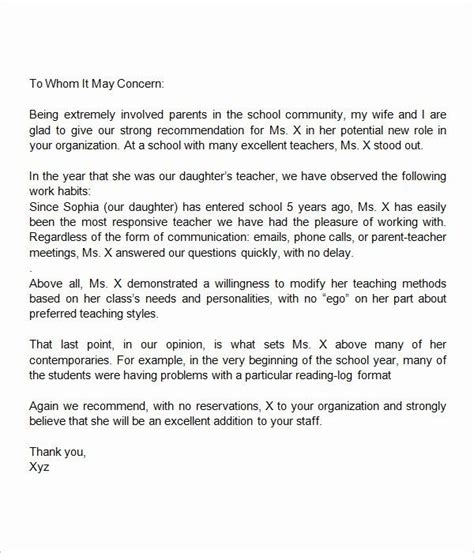 Parent Letter Of Recommendation Beautiful Sample Letters Of Re
