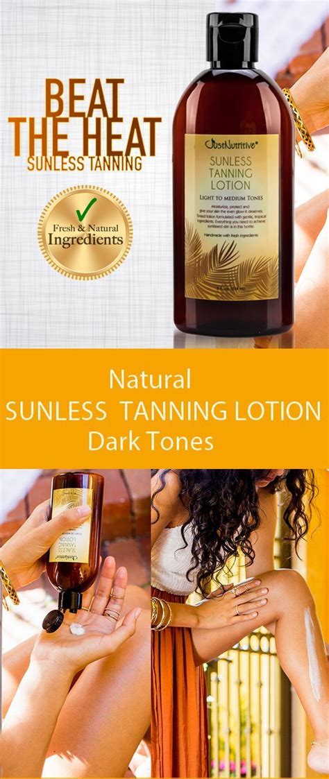 Sunless Tanning Lotion Dark Tones 8 Oz Tanning Lotion Sunless