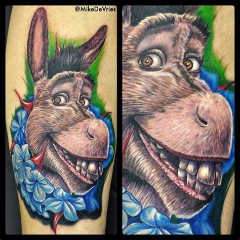 Tattoo By Mike Devries Donkey From Shrek Tattoo Tattoo Lovers Fb