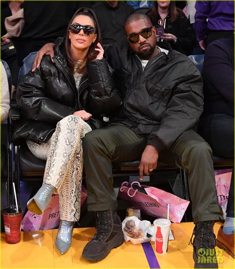 kim kardashian and kanye west sit courtside to cheer on lakers against khloé s ex tristan thompson