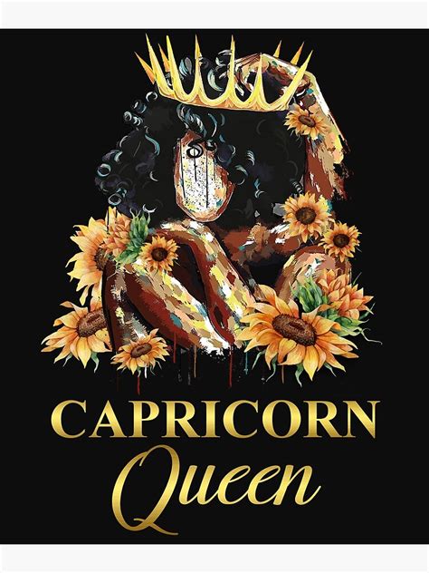 Capricorn Queen Birthday Ts For Girls Poster For Sale By