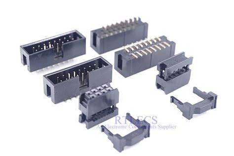 100 Pcs Idc Header Male Female 254 Mm Pitch 2x8 Pin 16 Position