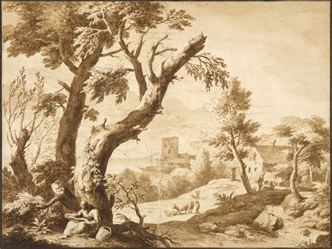 Marco Ricci Belluno 1676 Venice 1730 A Landscape With A Hermit Reading