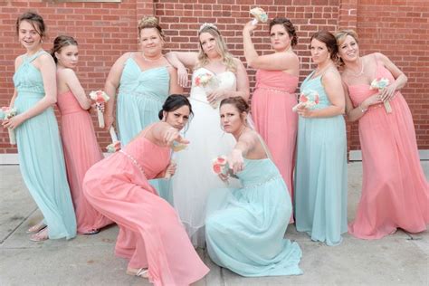 Pastel blue and pink bridesmaid dresses. Madison, Wisconsin wedding. B