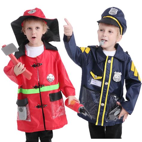 Toptie Police Officer Pretend Play Set Fire Chief Dress Up Set Role
