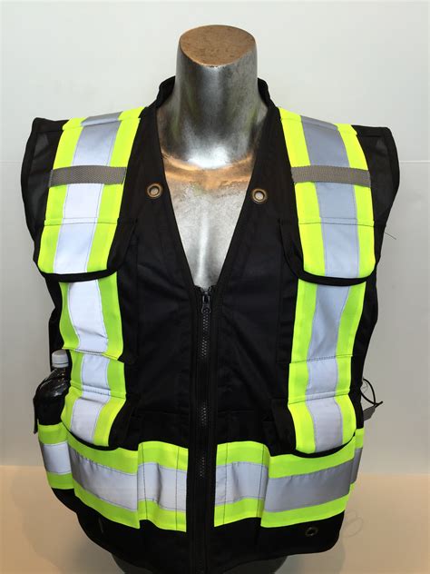 Empiral safety vest, e108083507, glitter, blue, 4xl. SURVEYORS VEST BLACK W/ BACK POCKETS - Columbia Fire and ...