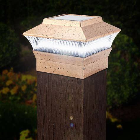 Solar Powered Led Deck Cap Post Lights Garden Outdoor Fence Lights