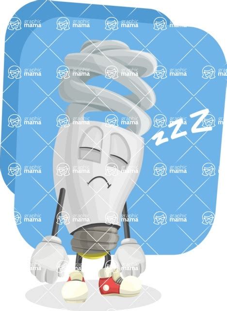 energy saving light bulb cartoon vector character turned off light illustration with flat