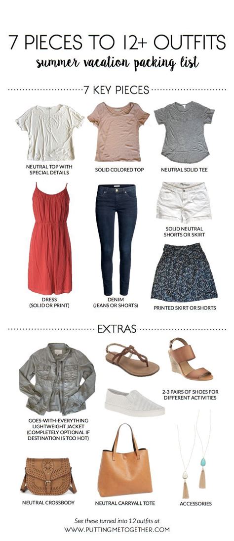 Summer Vacation Packing List 7 Pieces To 12 Outfits 40 Off Thredup