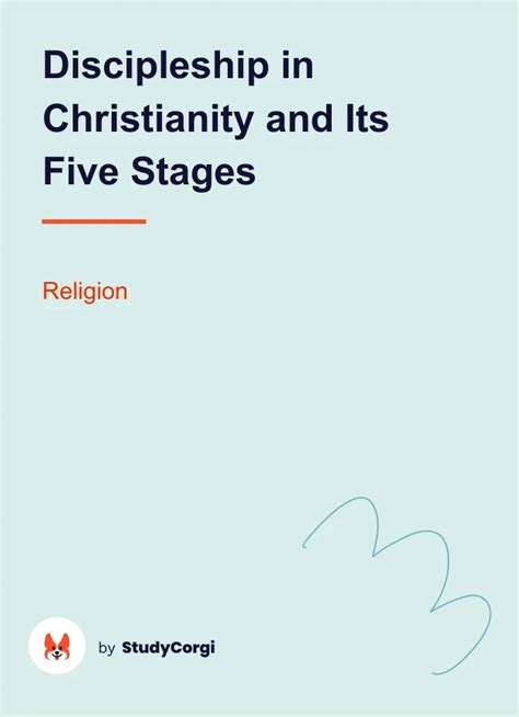 Discipleship In Christianity And Its Five Stages Free Essay Example