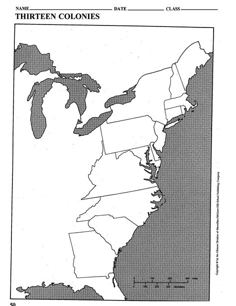 Blank Map Of The Colonies Printable