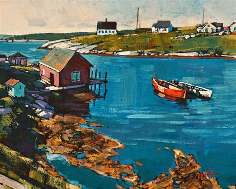 The Village Nova Scotia By Min Ma Original Landscape Painting