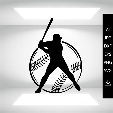 Baseball Svg File For Cricut Silhouette Baseball Players Etsy