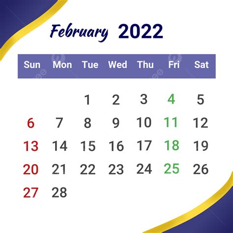 February 2022 Calendar With Elegant Border Calendar 2022 February