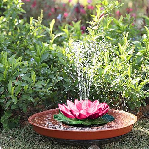Zen Garden Solar Fountain Bird Bath Lotus Waterscape Garden Yoga And