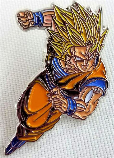 Super Saiyan Goku Dragon Ball Z Soft Enamel Pin Ebay Enamel Pins