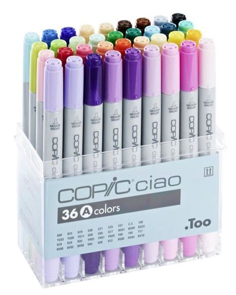 Copic Ciao Marker 36a Pen Set Twin Tipped 36 Unique Colours