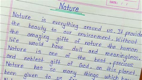 Essay On Nature In English Nature Essay Writing Youtube