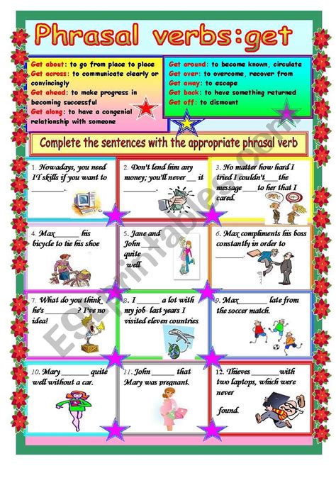 Phrasal Verbs Flashcards And Conversation Esl Worksheet By Giovanni