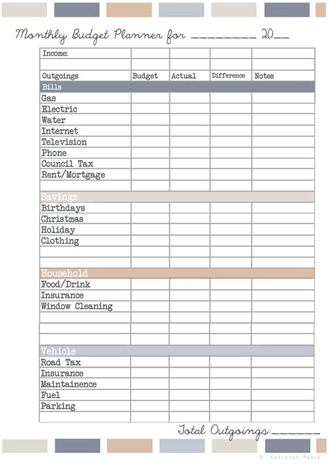 Home Budget Planning Worksheets Db Excel Com