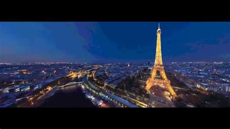 Paris By Night 360degree Around Eiffel Tower Youtube