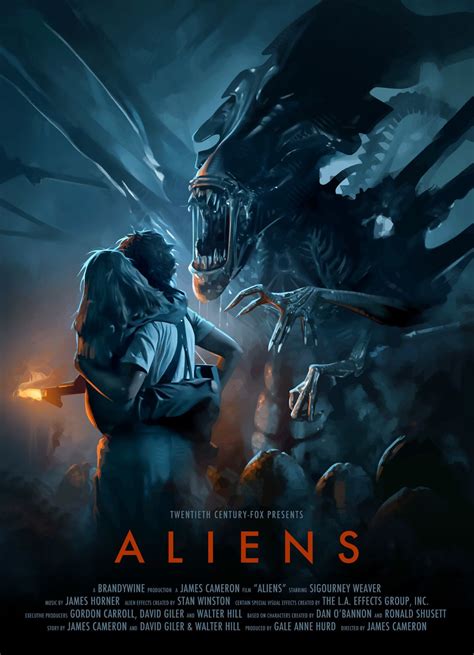 Aliens Poster Brian Taylor Alien Movie Poster Adventure Movies