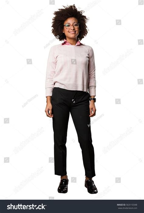 Black Woman Standing Full Body Stock Photo 563110348 Shutterstock