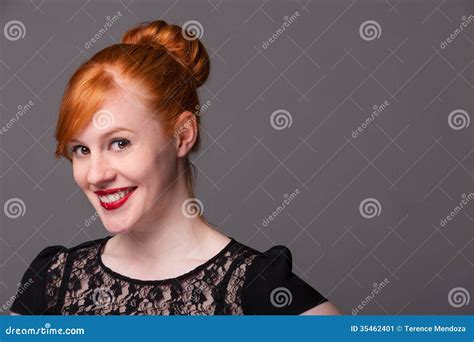 Smiling Attractive Redhead Stock Image Image Of Smile 35462401