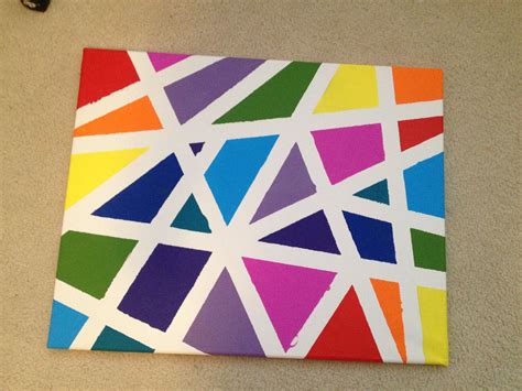 Canvas Painting Ideas With Tape Information Thecarpenter
