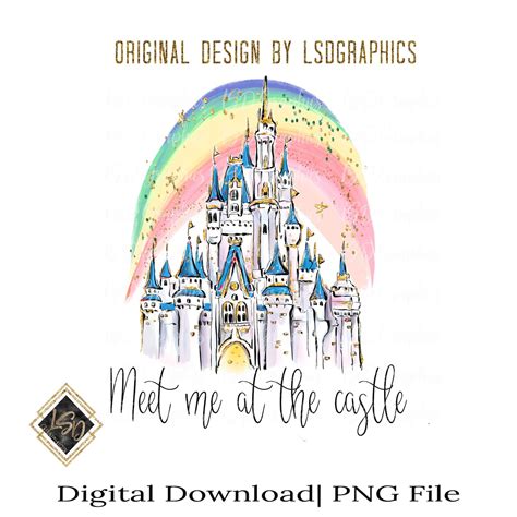 Meet Me At The Castle Castle Pngrainbow Digital Download Etsy