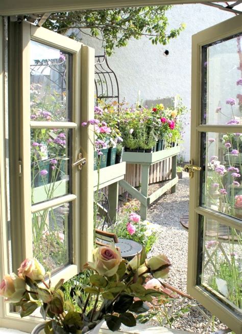 Window View To La Vie En Rose Garden Cottage Garden