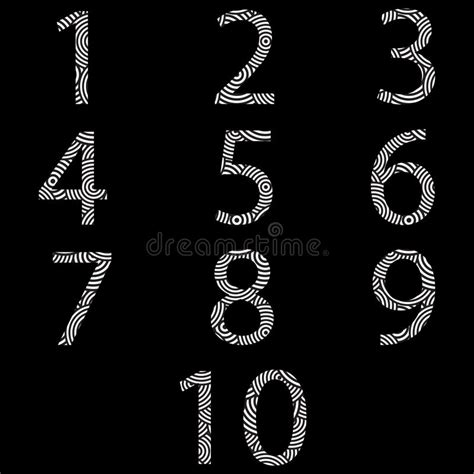 Zahlen Von 1 Bis 10 Werden Mit Einem Muster In Form Von Kreisen Gemalt