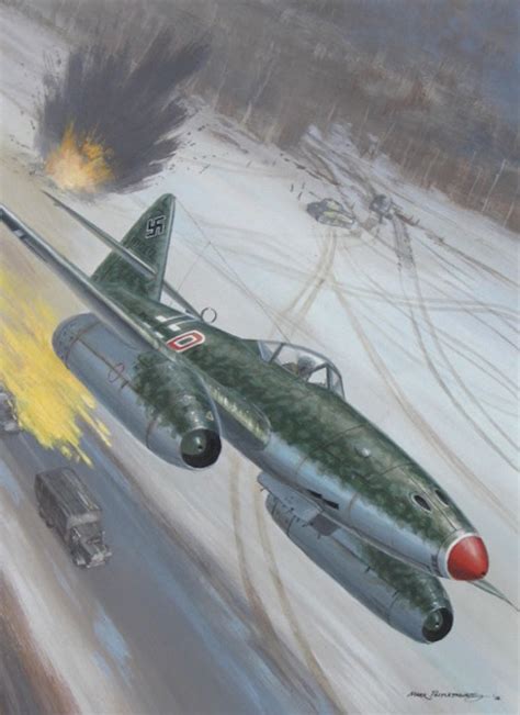 Original Me 262 Painting By Mark Postlethwaite