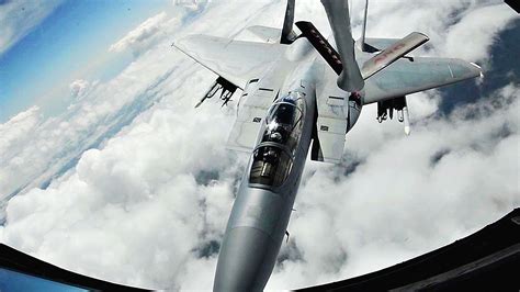 F 15 Aggressor Eagle Air Refueling With Kc 135 Stratotanker Aiirsource