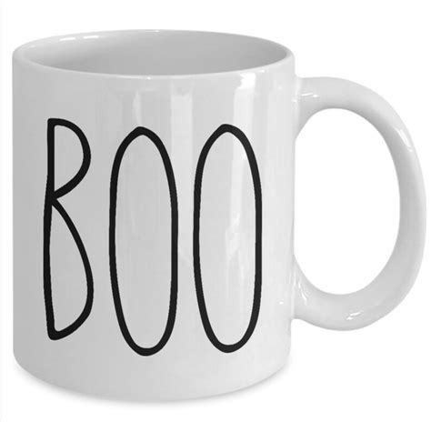 Boo Coffee Mug Skinny Font Boo Mug Minimalist Boo Cup Etsy